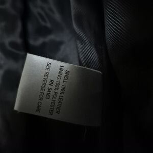 Calvin Klein Black Leather Outerwear